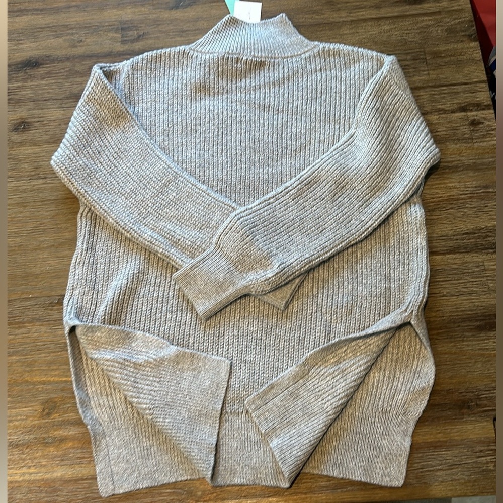 🆕 ABOUND  Grey heather knit mock neck sweater in size medium